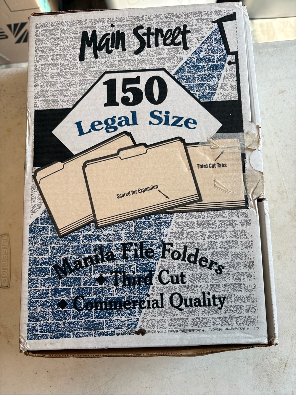 150-Pack Legal Size Manila File Folders - Beige